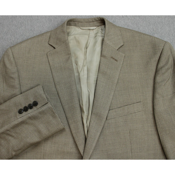 Calvin Klein Blazer Mens 40R Silk Wool 2 Buttons Single Breasted - Picture 1 of 9